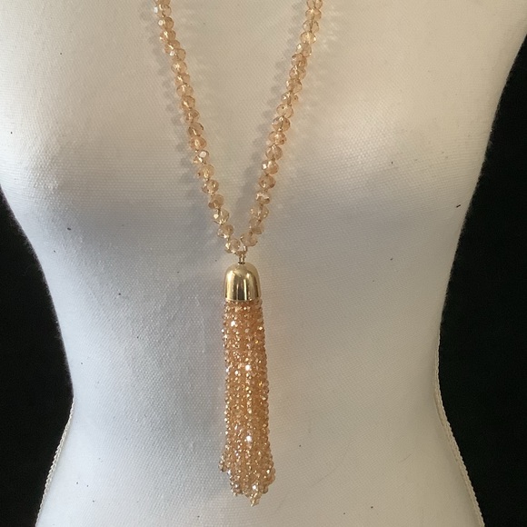 Holiday Sparkle Tassel Necklace - Picture 1 of 9